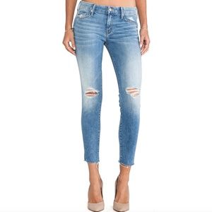 Mother Denim, Looker Ankle Fray Jeans in Wild Thing, size 26
